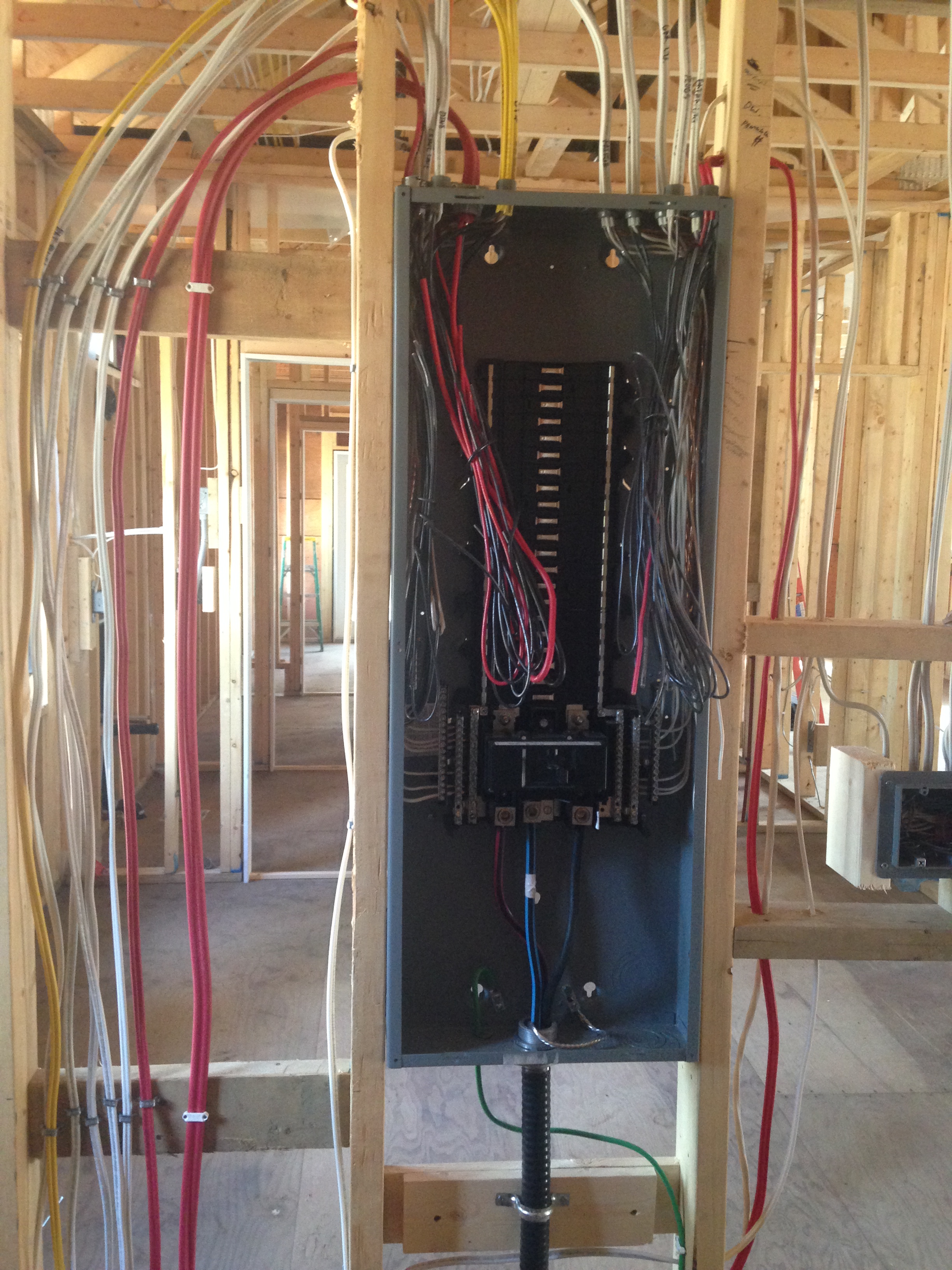 panel work picture - life as electrician in the comox valley