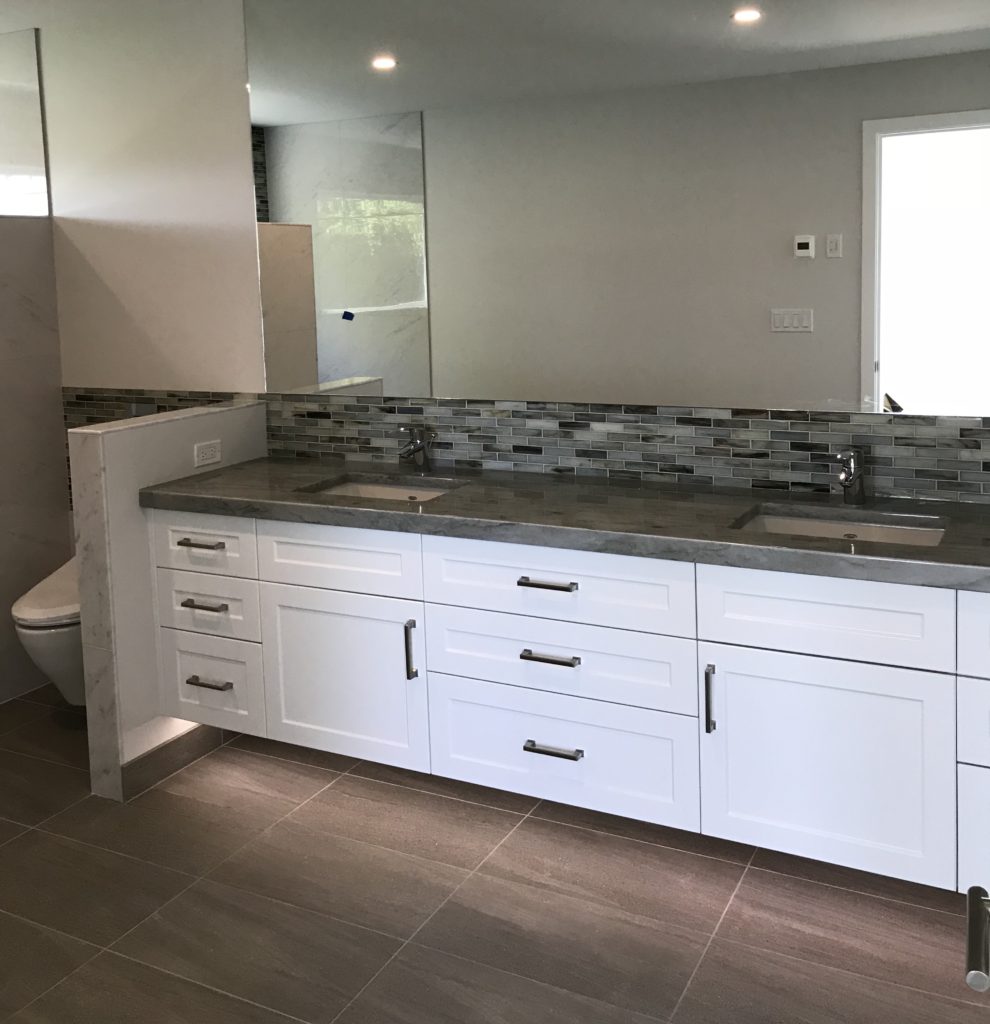 led strip lighting under a vanity